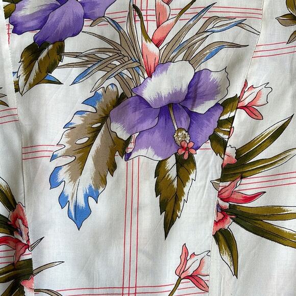 VINTAGE 1980’s Dead Stock So What! Tropical Print Blouse Size Small - Picture 6 of 6